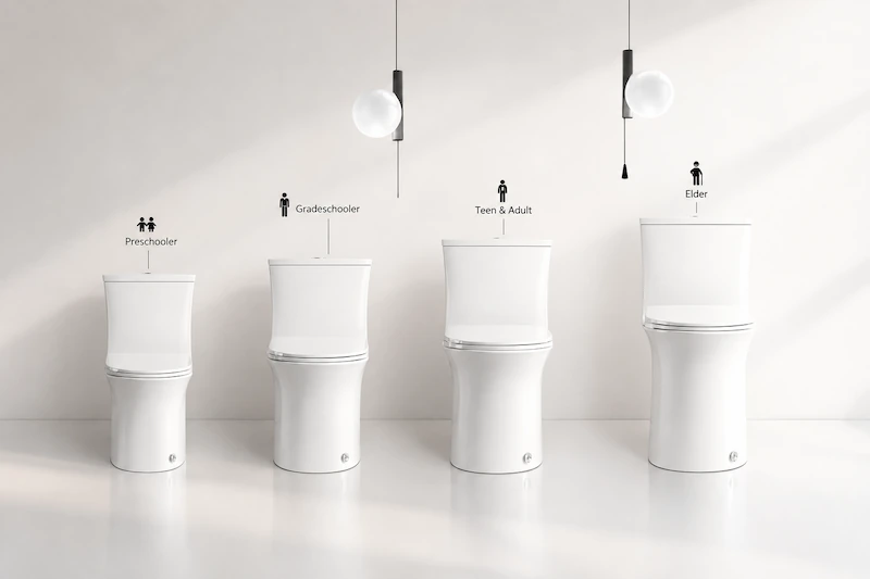 toilet with different height