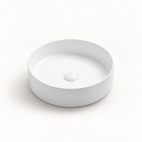 110CMW-gloss / matt white washbasin