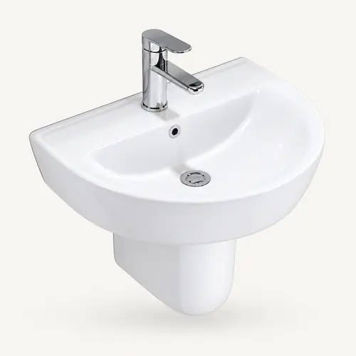 3971-CE-SABER certified semi pedestal basin