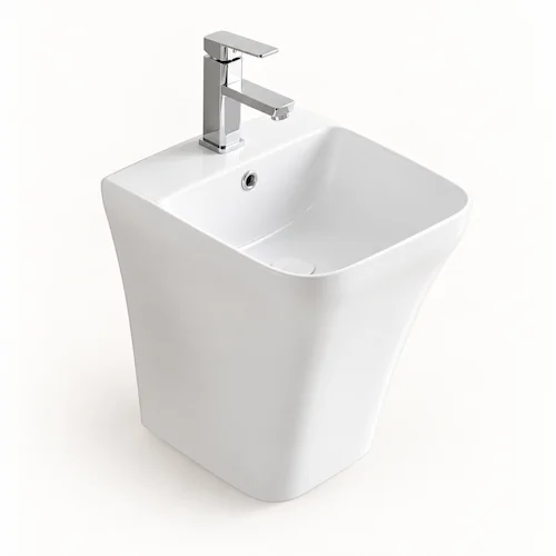 500P wall hung basin gloss white