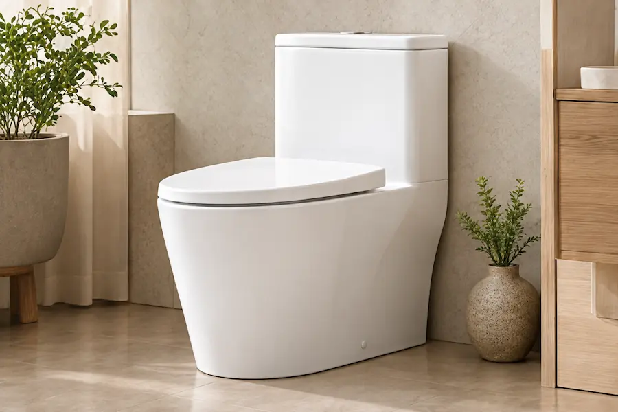 closed coupled toilet in gloss white previews